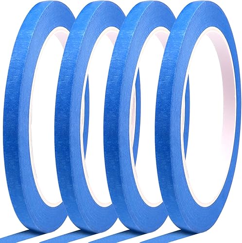 DOAY Cinta Blue Painters de 14 pulgadas x 30 yardas, uso multisuperficie, 120 yardas en total, 4 rollos