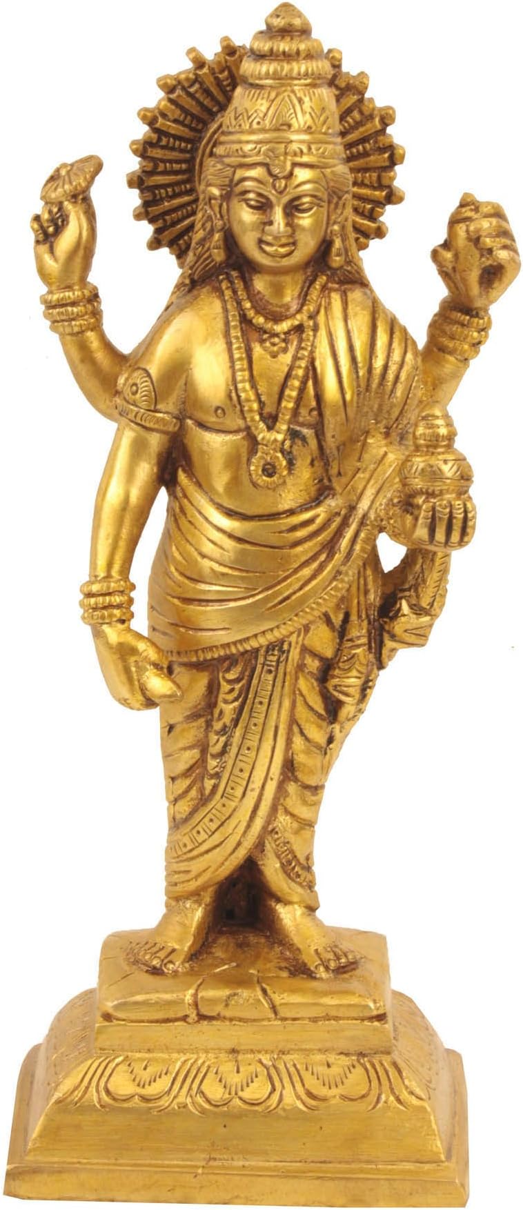 GangesindiaLord Dhanvantari Brass Statue