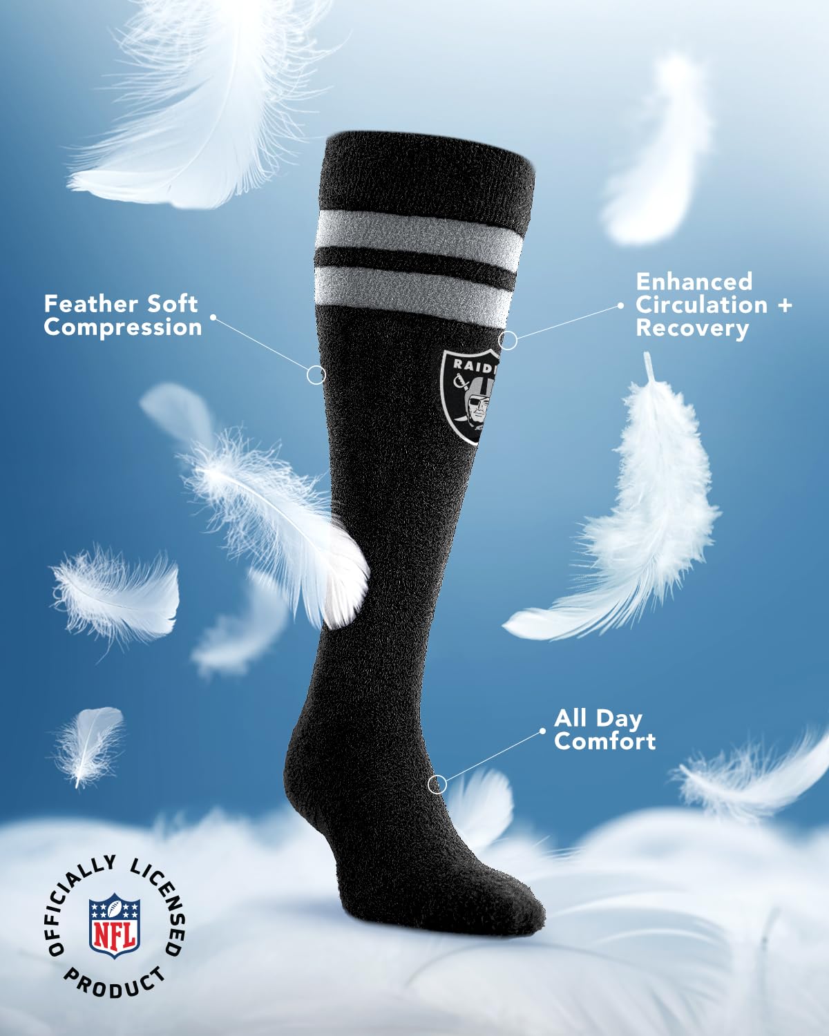 Amazon.com : For Bare Feet NFL LAS VEGAS RAIDERS Cozy Feather