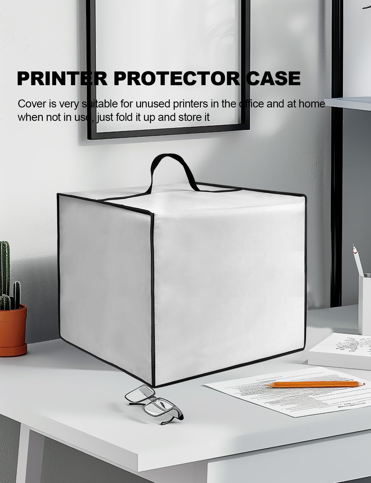 Printer Dust Cover Heavy Duty Anti-static Waterproof Nylon Cover for Canon Color Image CLASS MF656Cdw / Color Image CLASS MF753Cdw Wireless Duplex Laser Printer (Silver)