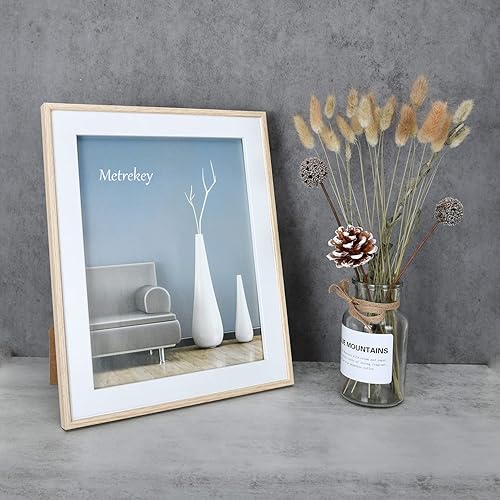 Miniatura 2 de Marco de fotos de 4 x 6 pulgadas (paquete de 3, grano de madera natural), marco de fotos de 4 x 6 pulgadas para exhibición de mesa y montaje en