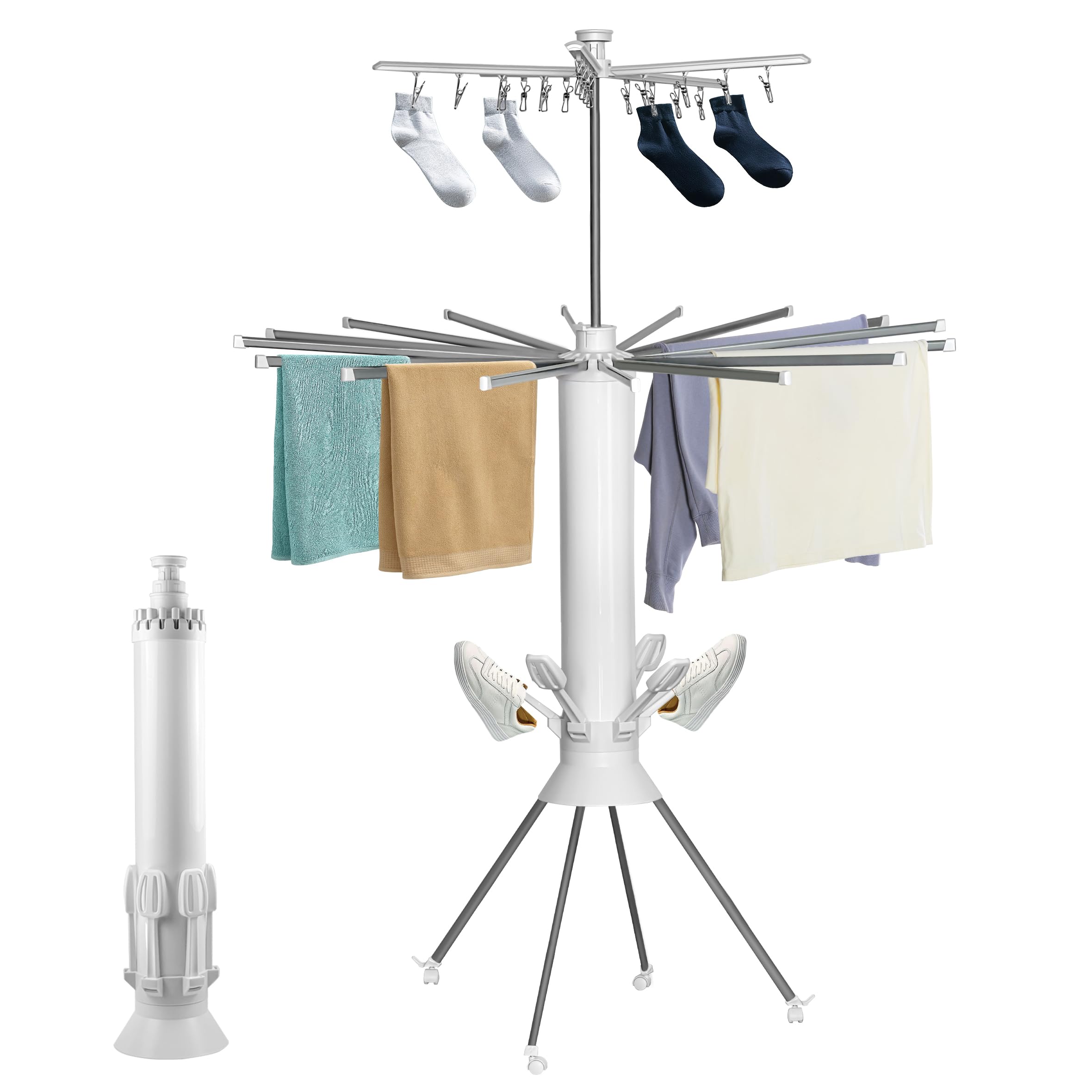 Support à linge pliable pour en finir avec le manque de place à la maison