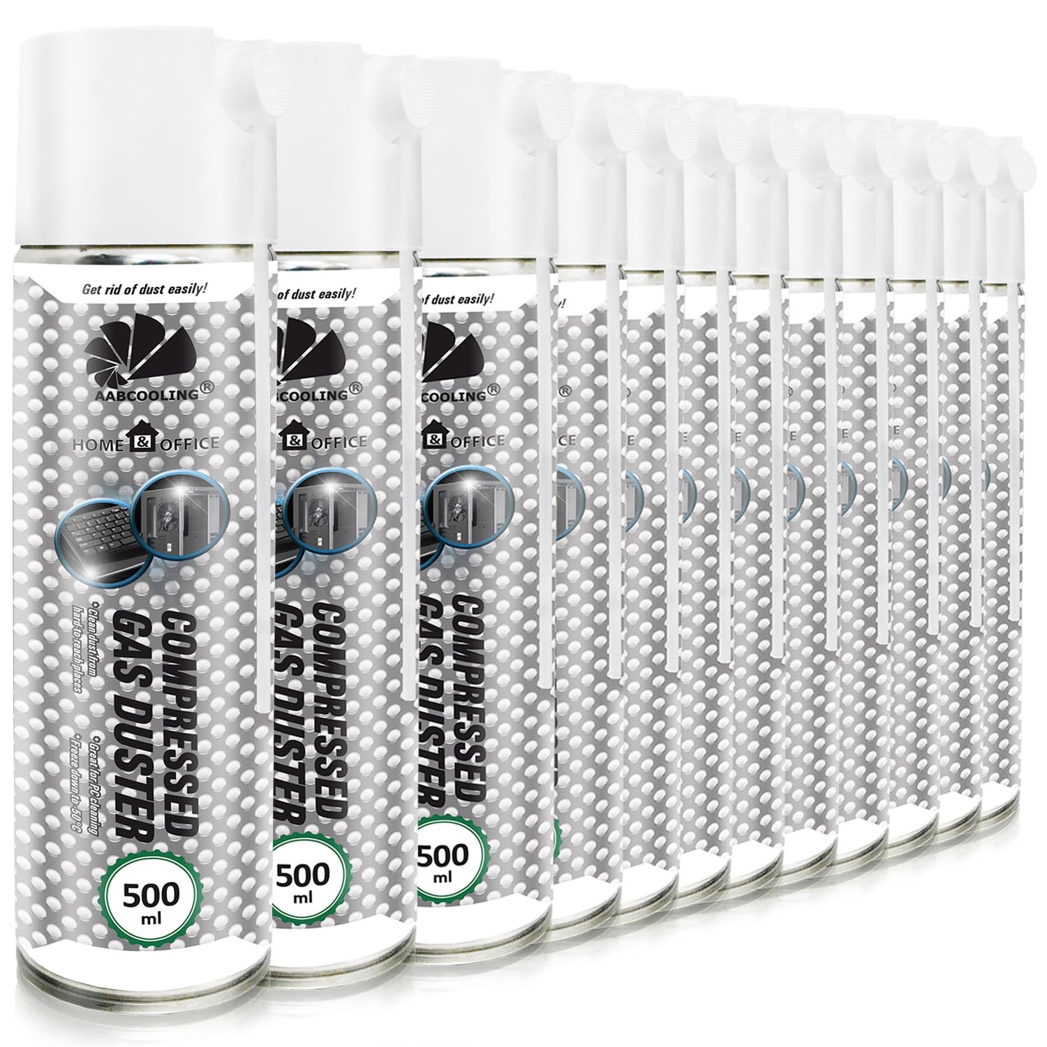 AABCOOLING 12 x 500ml Home&Office Druckluftspray für Multimedia, Staubgebläse, Büromaterial, Bürogeräte, Reinigungsspray