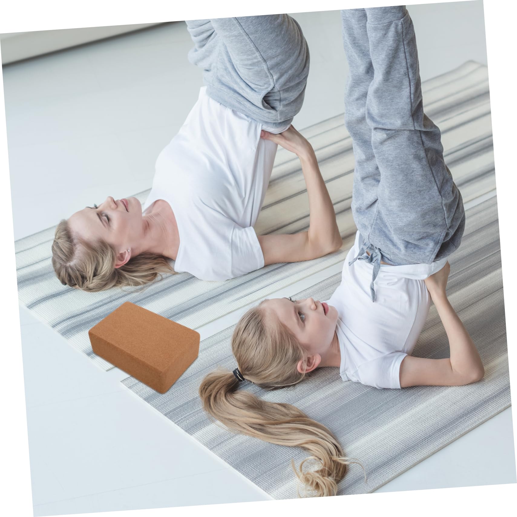 Bloque de Yoga de Corcho Alta Densidad para Niños, Khaki