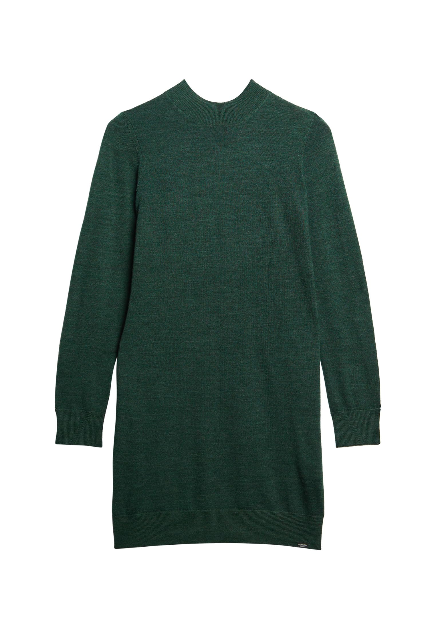 Superdry Damen Merinowolle Strickkleid – Grün, lässig, mittlere Oberschenkellänge