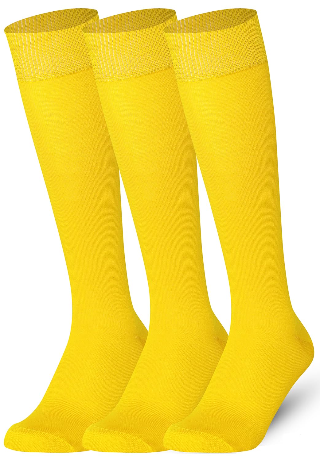Mysocks 3 Pairs Calcetines altos unisex hasta la rodilla con algodón peinado extrafino