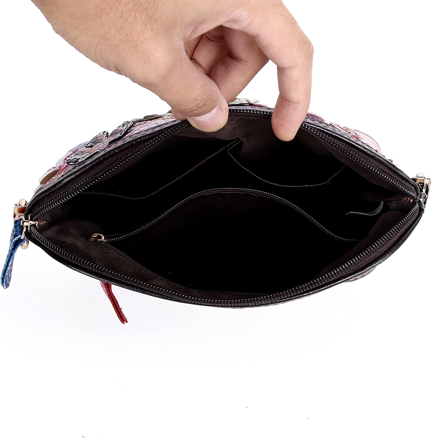 Eysee Crossbody Bag Women Multicolor, Leather Handbag Colorful Purses (Multicolour5) - Image 5