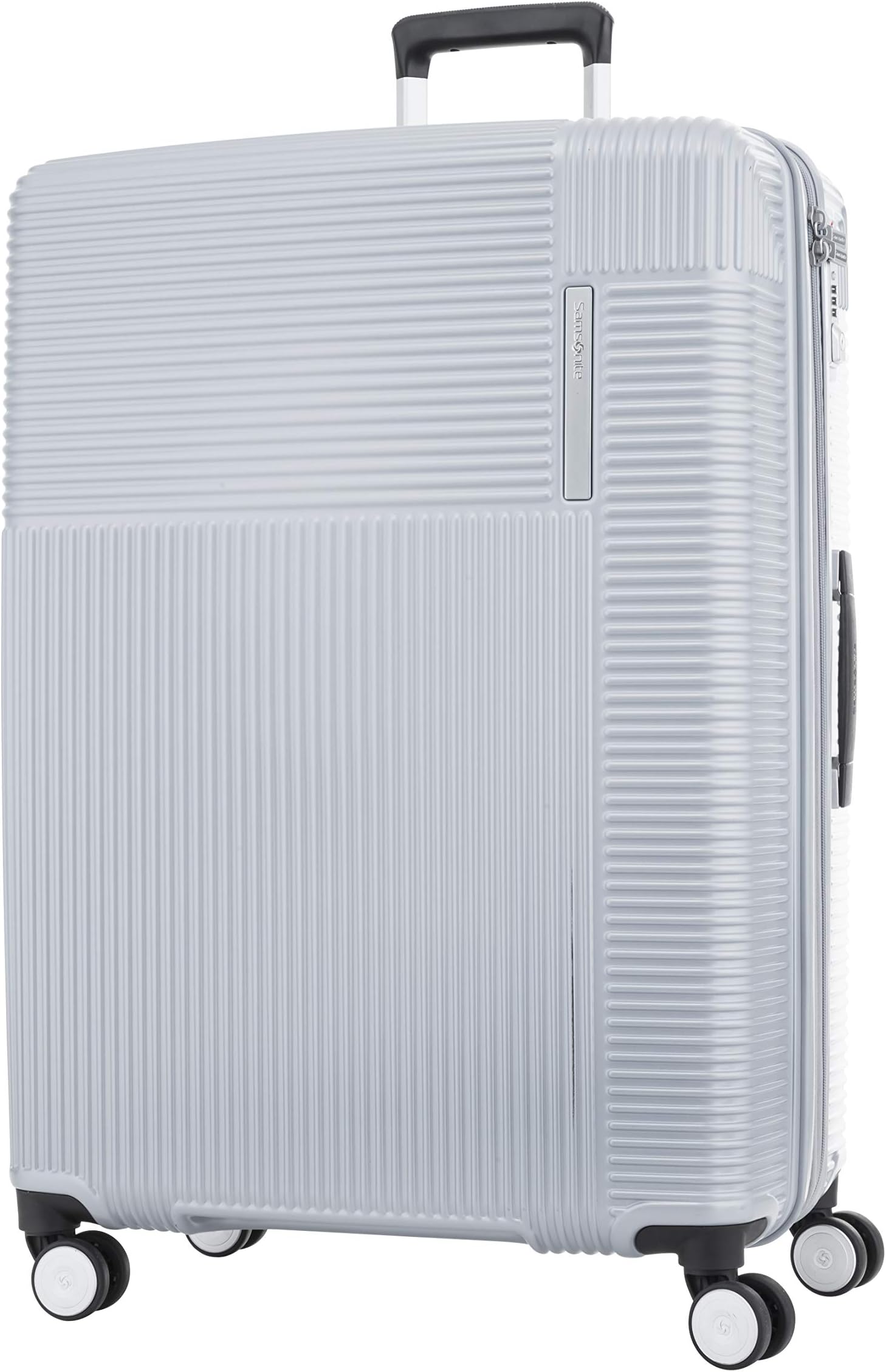 SAMSONITE Rexa Polycarbonate 75 cms Silver Hardsided Check-in Luggage (SAM REXA SP75/28 EXP Silver)