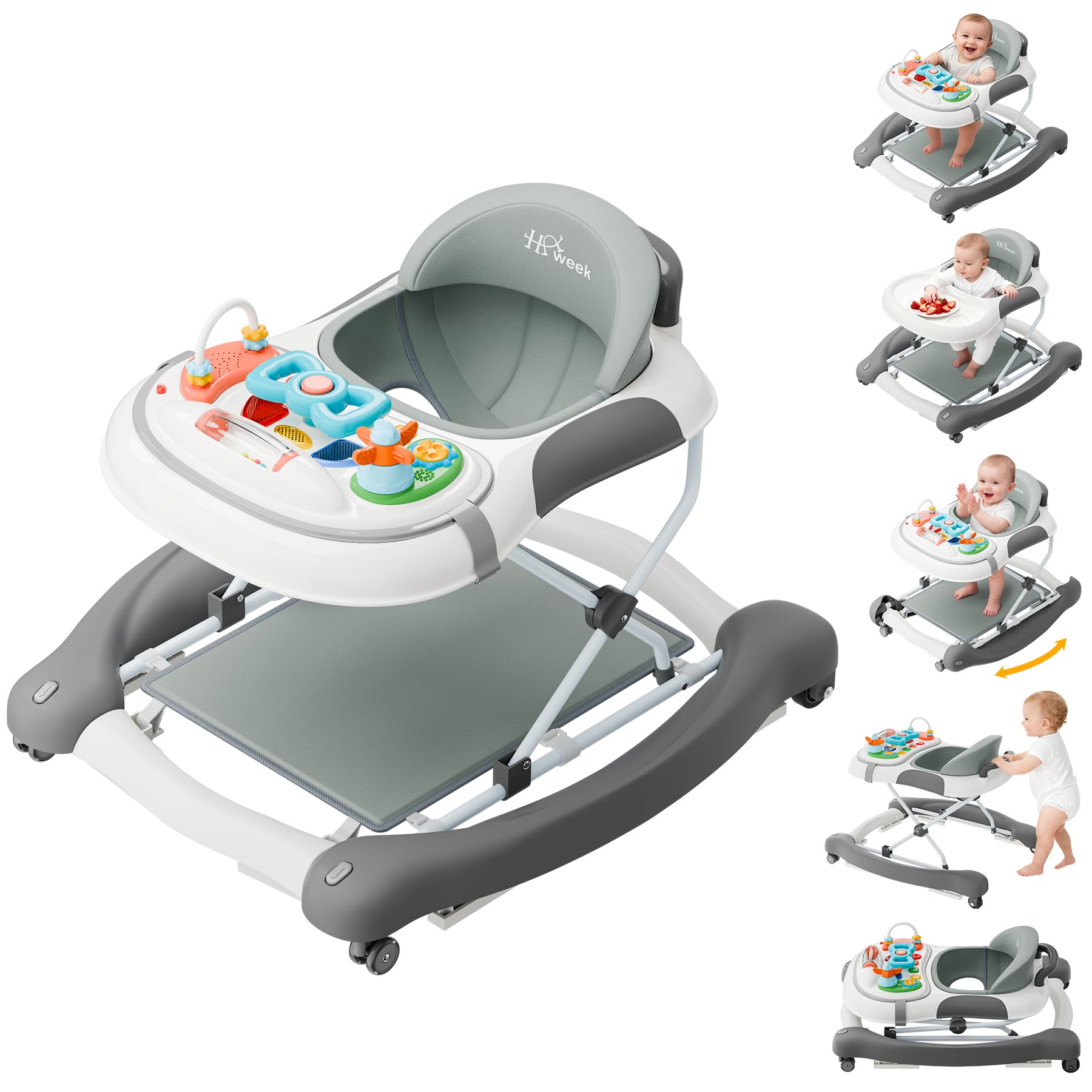 HAWEEK 5-in-1 Foldable Baby Walker - walkers | Mubboo