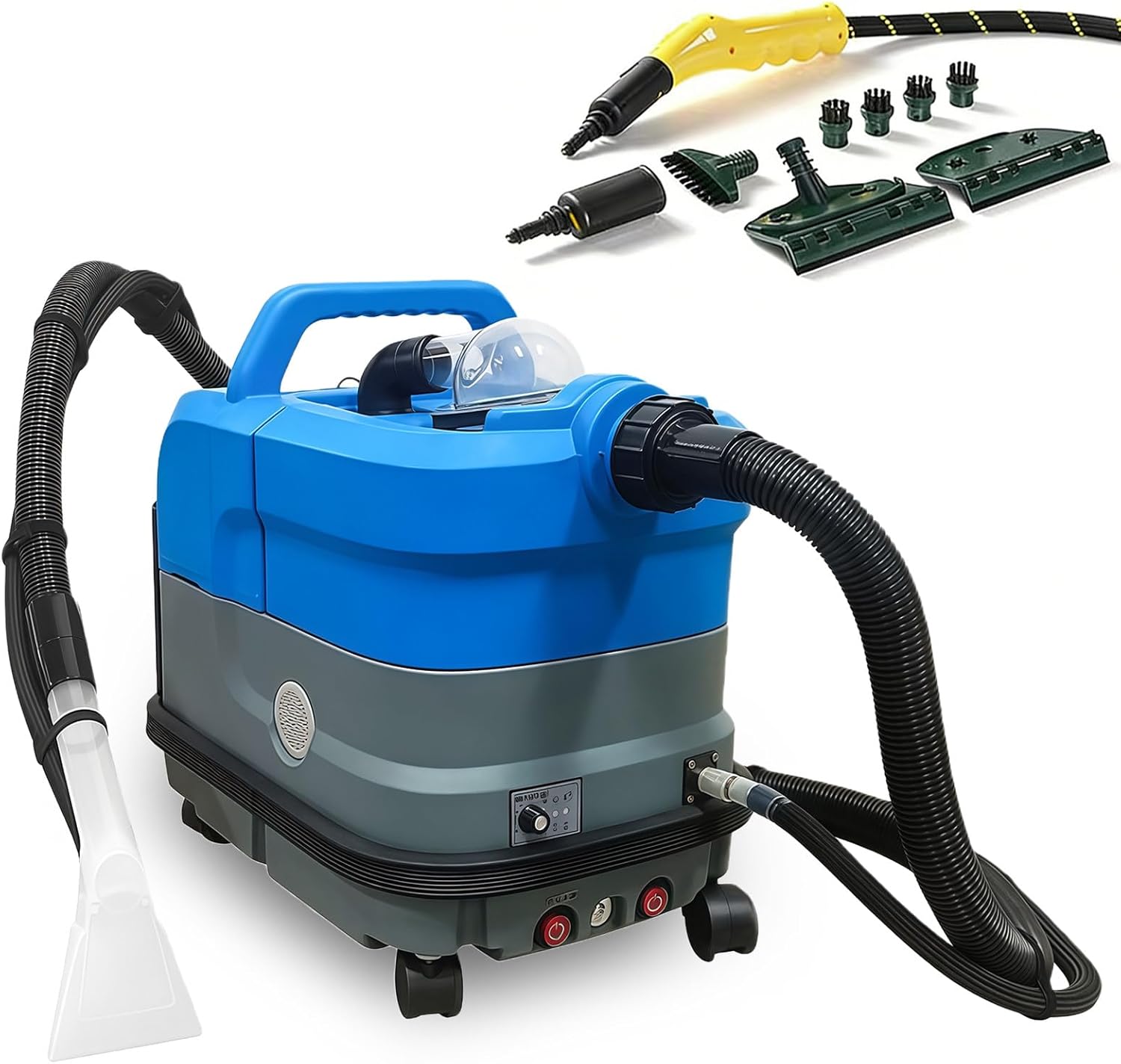 BANGBANGJI Commercial Carpet & Upholstery Extractor Cleaning Machine, with 7.5L Clean & 12L Removable Dirty Water Tanks, 15s Heat-Up, for Home Use Kitchen Grease Car Detailing