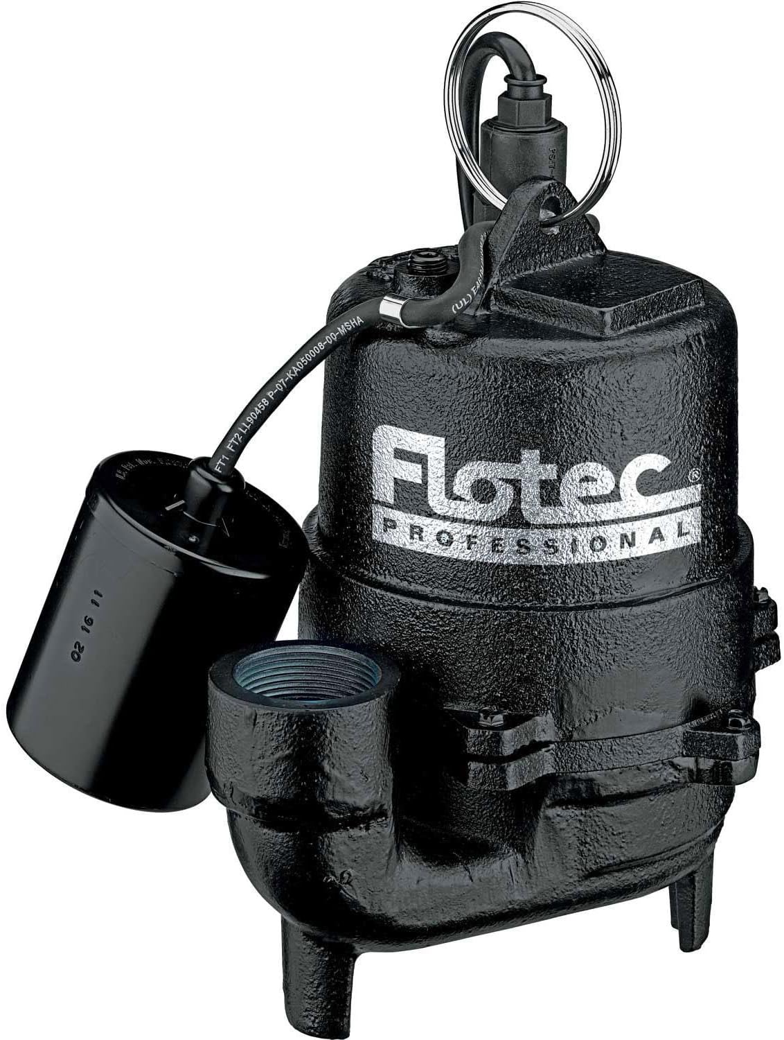 Flotec Cast Iron Submersible Sump/Effluent Water Pump 4,080 GPH, 1/3 HP, 1 1/2in. Model Number