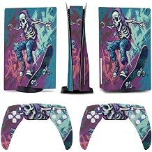 Skeleton Skateboard for Model 5 Skin Console and Controller Accessories Cover Skins Anime Vinyl Cover Sticker Full Set for Model 5 Disc Edition