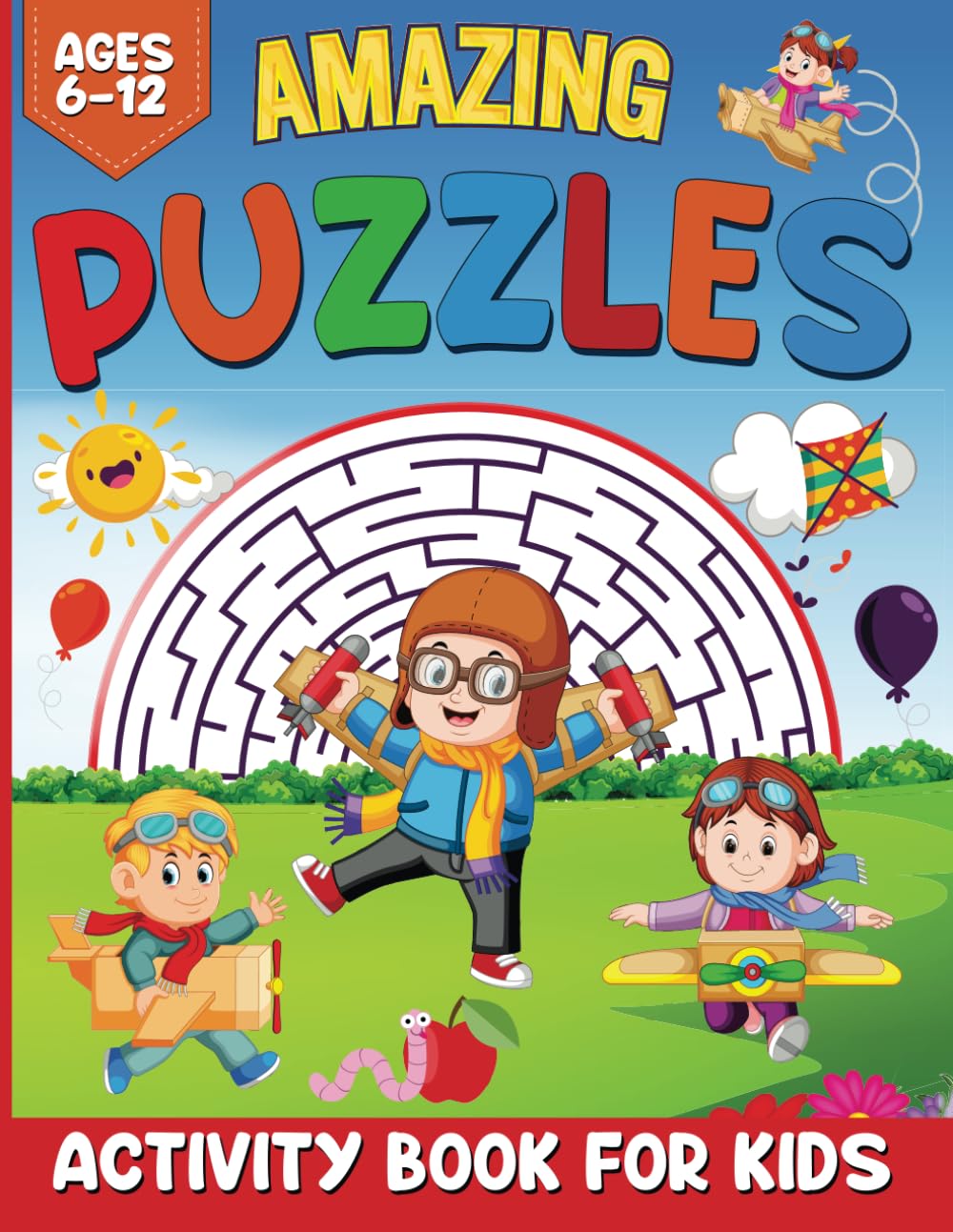 Amazing Puzzles for Kids 6-12: 4x4 sudoku, Crossword, Amazing Mazes, Wordsearch