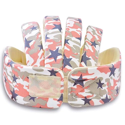 Miniatura 3 de Huifen Casco de bebé, casco ajustable para niños, para aprender a caminar, jugar al bebé, para gatear y caminar (rojo colorido)