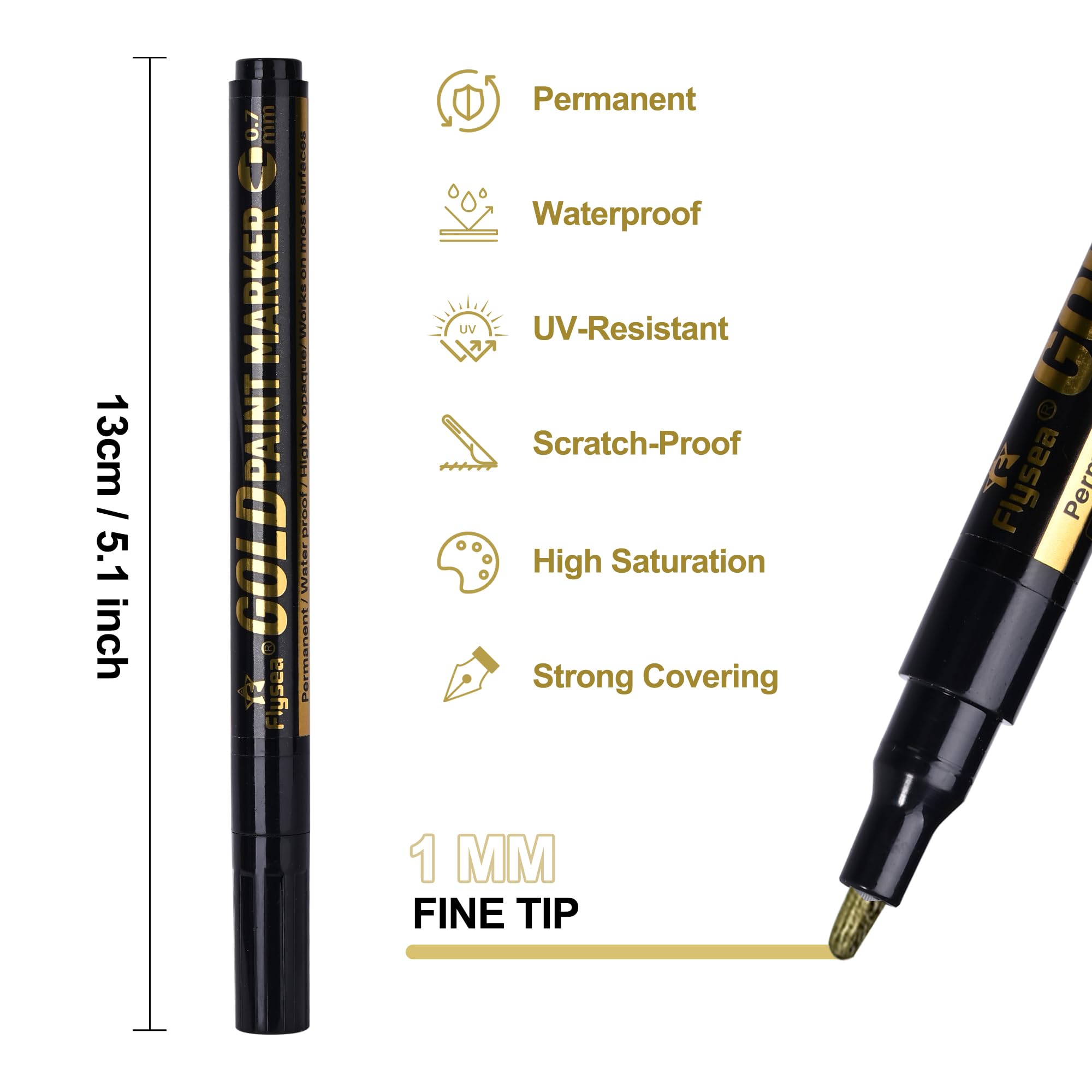 ゴールド色ペン 楽天市場】Elegirme 金色 ペン ゴールドマーカーペン 2種類の