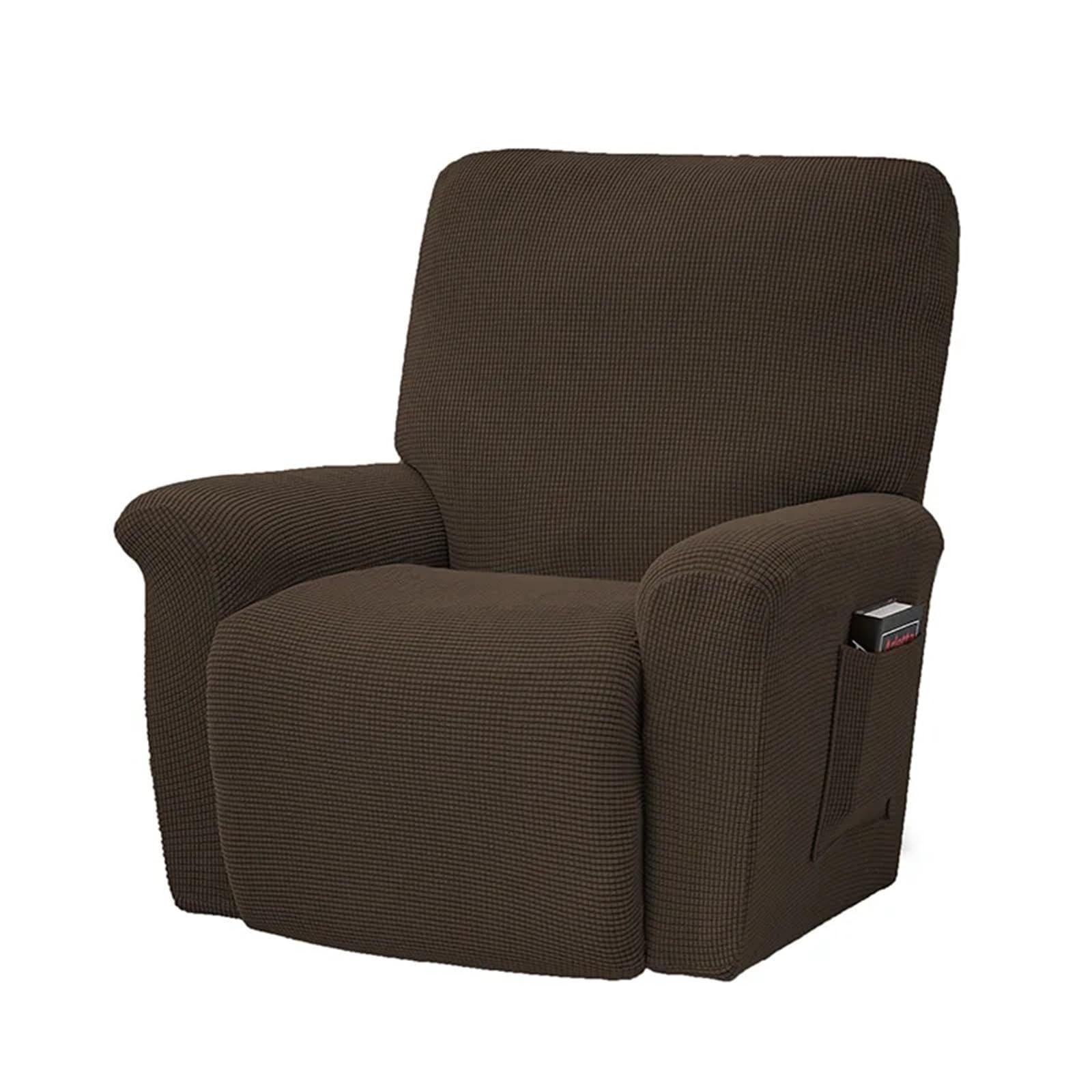 Rivestimento Della Poltrona Solid Color Recliner Sofa Cover Split Cover for Armchair Stretch Non-Slip 1 Seater Couch Dust-Proof Case Cover(Light Grey)