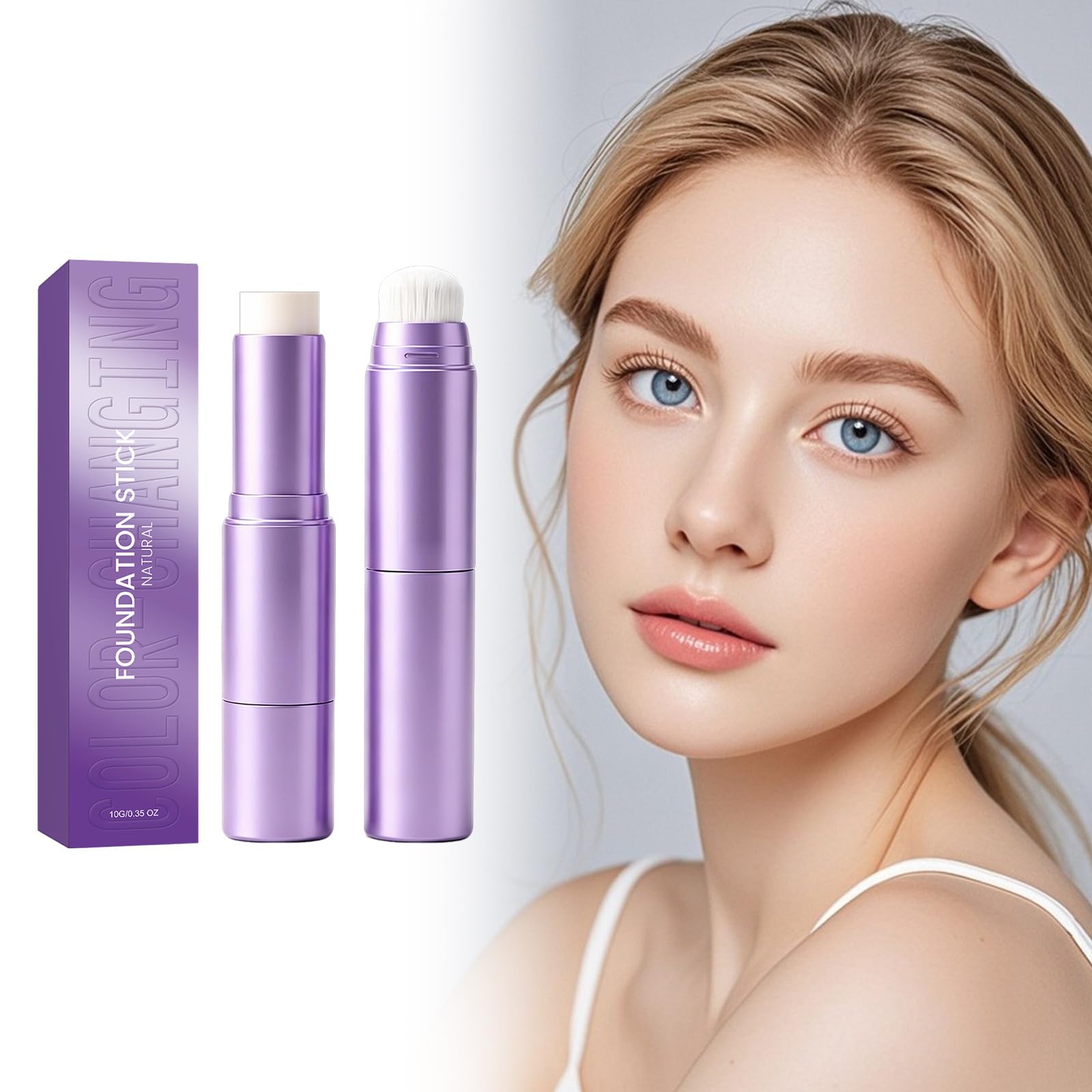 Fond de teint stick, stick maquillage crème avec pinceau estompeur intégré | tirtir fond de teint fond de teint stick