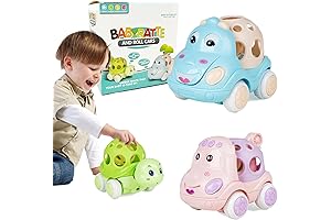 Soft Cars for Babies: Rattle and Roll Infant Soft Rubber Inertia Pull-Back Vehicles
