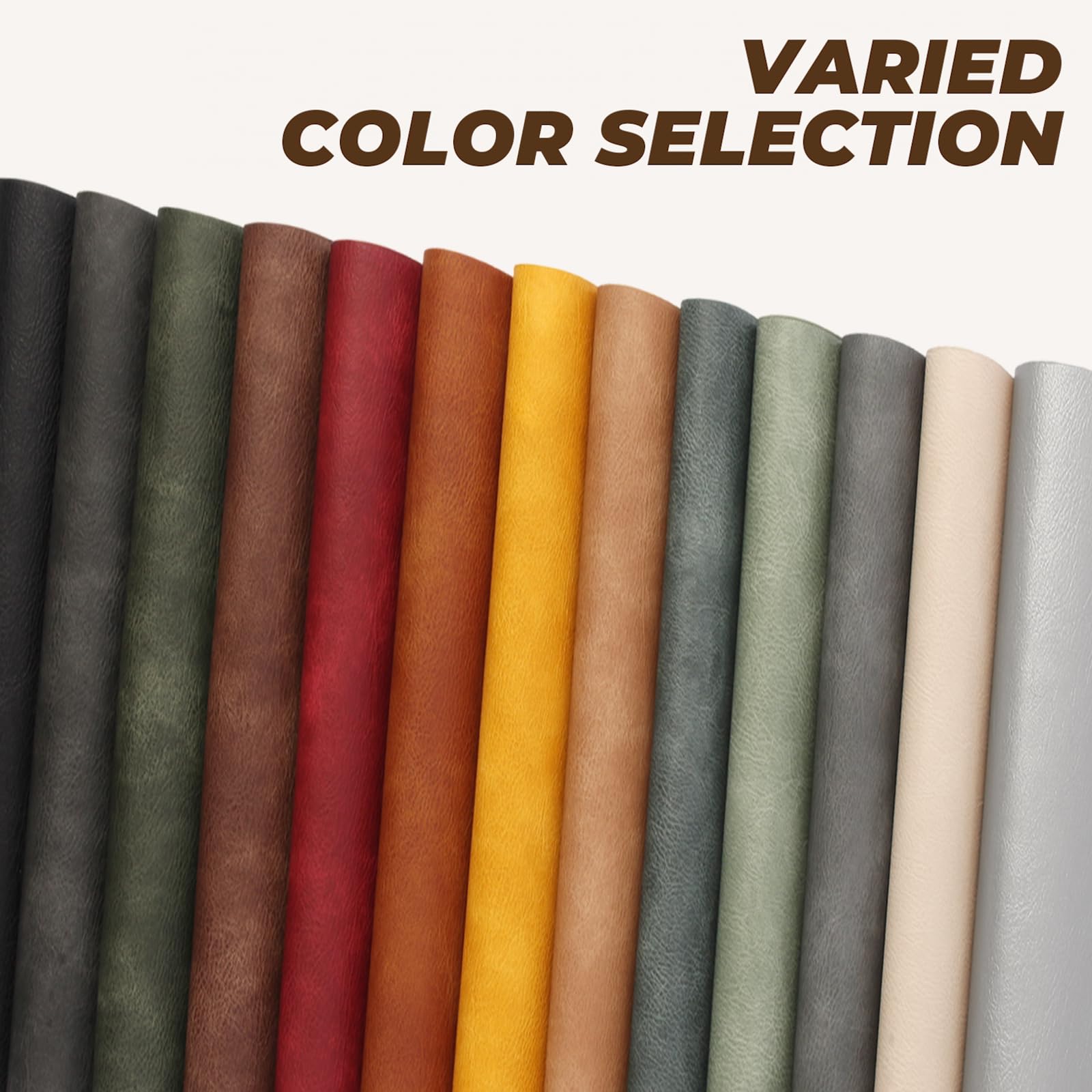 UnivoColors Lot de 8 sets de table ovales en similicuir résistant à la chaleur, lavables, 30,5 x 43,2 cm, imperméables et faciles à nettoyer pour cuisine, salle à manger, chameau