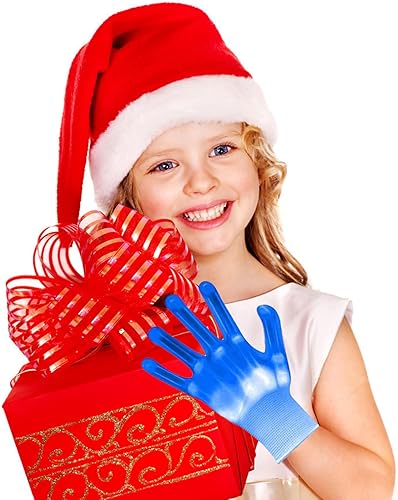 Miniatura 3 de LED Gloves, Light Up Gloves Finger Lights Colorful Flashing LED Gloves Kids Cool Toys for Christmas Halloween Clubbing Party