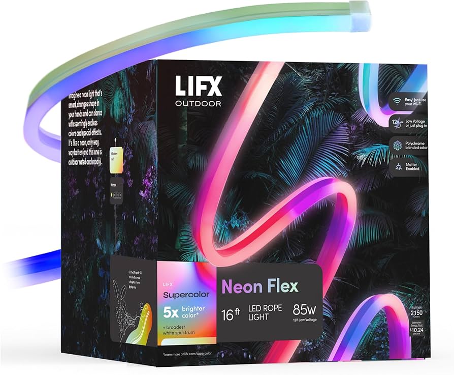 Amazon.com: LIFX Supercolor Neon Flex Outdoor Smart Rope Light