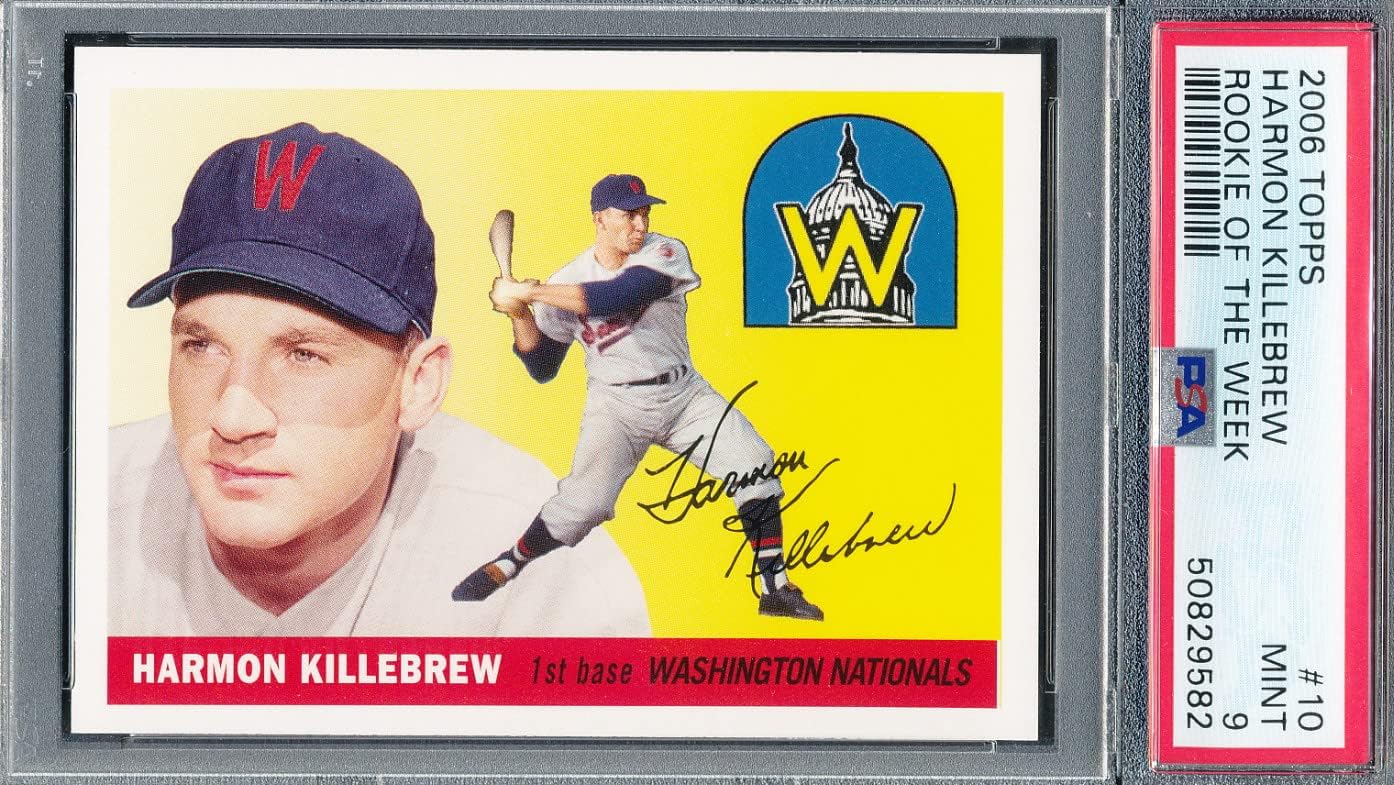 2006 Topps 1955 Rookie of the Week #10 Harmon Killebrew Baseball Card Graded PSA 9