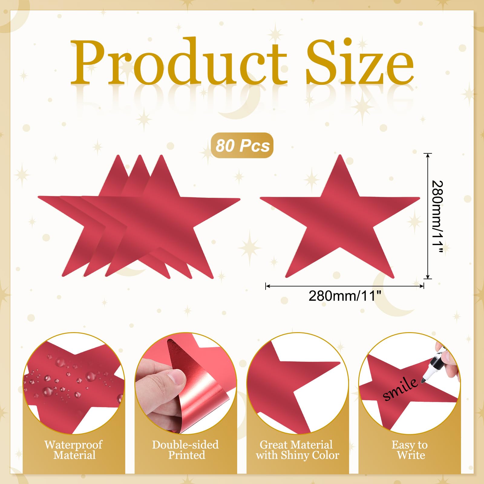 PATIKIL Large Star Cutouts - Image 2