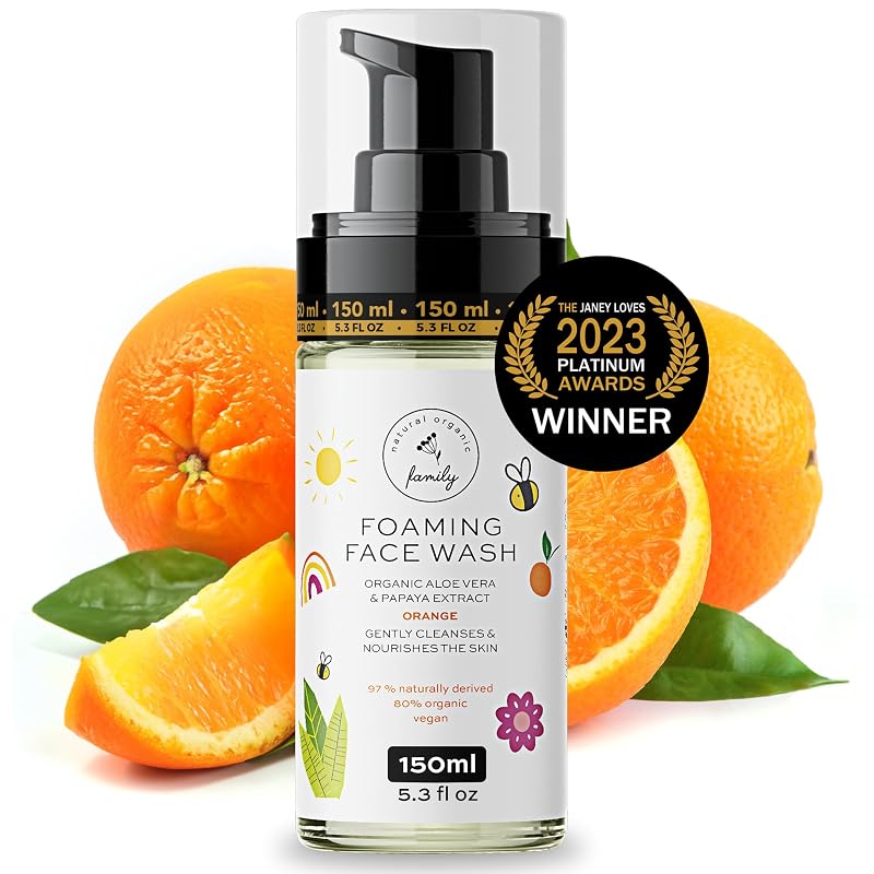 The Natural and Organic Family Limpador Facial Espumante Infantil com Laranja