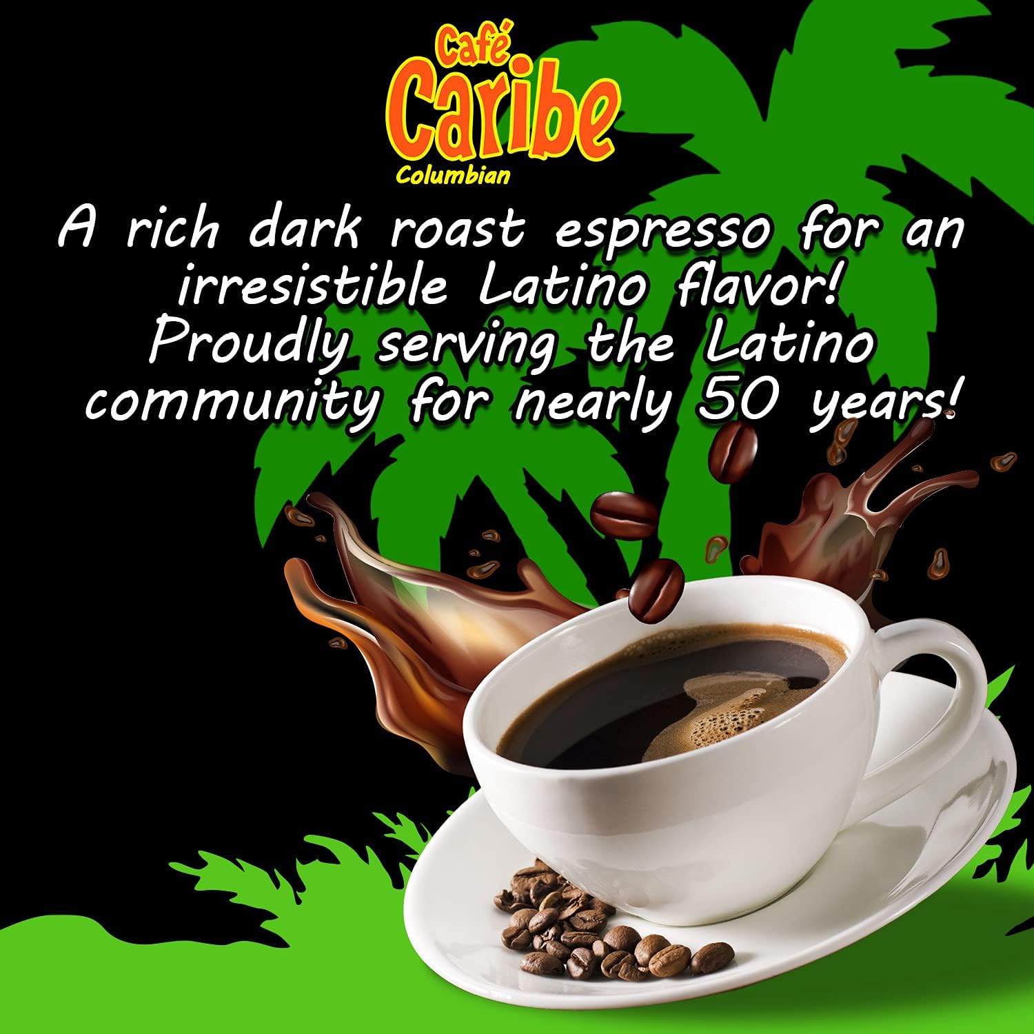 Cafe Caribe 100% Colombian Coffee Pods, Dark Roast Single-Serve Coffee Cups - 12 Count image 3
