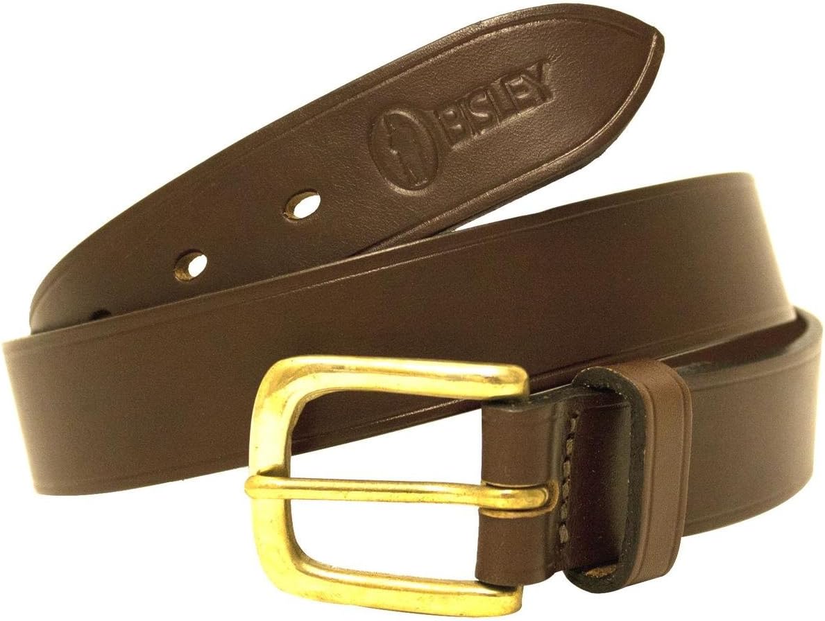 Bisley Plain Leather Belt Medium Brown