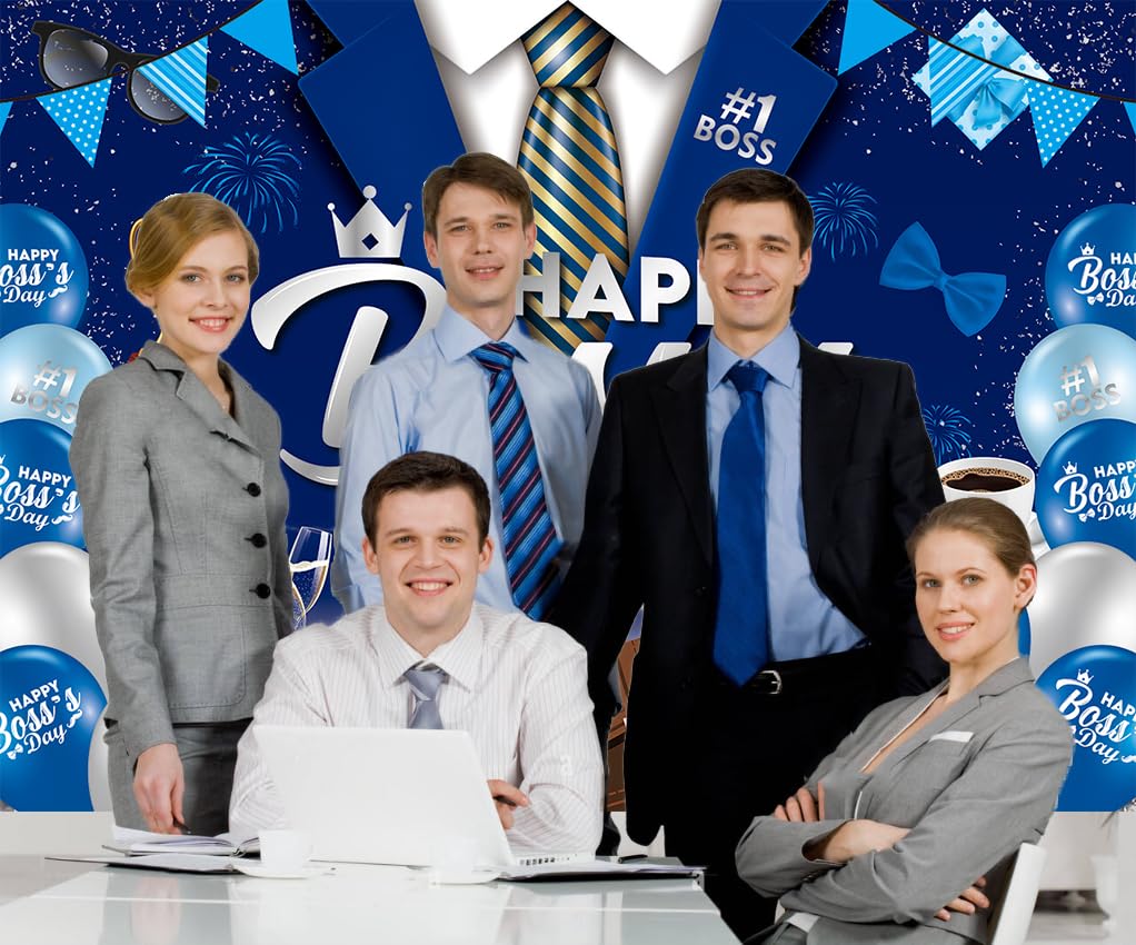 Happy Boss's Day Hintergrund-Banner (208,3 X 150 Cm) – Fotohintergrund Für Bürofeiern & Danksagungen | Aus Vinyl, Einfach Aufzuhängen