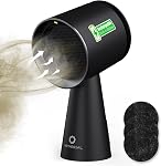 Airthereal Hotte Portable rechargeable, Hotte de Bureau avec batterie alimentée, 3-Fan Vitesses et grande tasse de collection d'huile, ventilateur d'échappement de cuisine portable amélioré pour RV Cuisson, RH180B noir