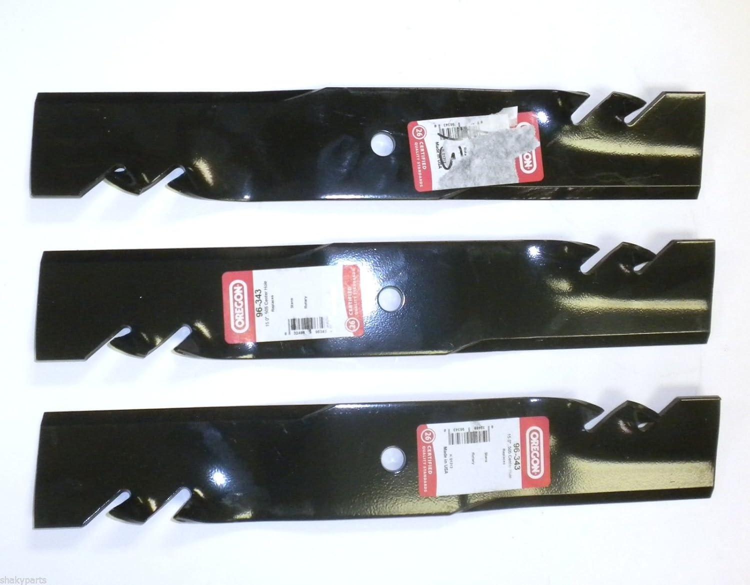 (3) 96-343 Oregon Mulching Blades 42" Compatible With Country Clipper H1665 /#B4G341TG 32W4-15RTH146154