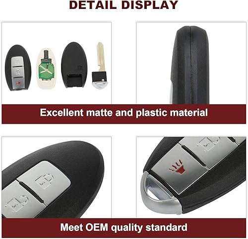 Miniatura 4 de Llave de repuesto para Nissan Rogue 08-13 1pad (FCC ADP12512701S)