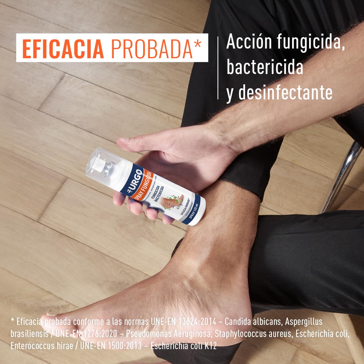 Urgo - Spray fungicida antiséptico - Elimina los hongos y las bacterias del mal olor - Efecto refrescante con mentol - 125 ml (El empaque puede variar)