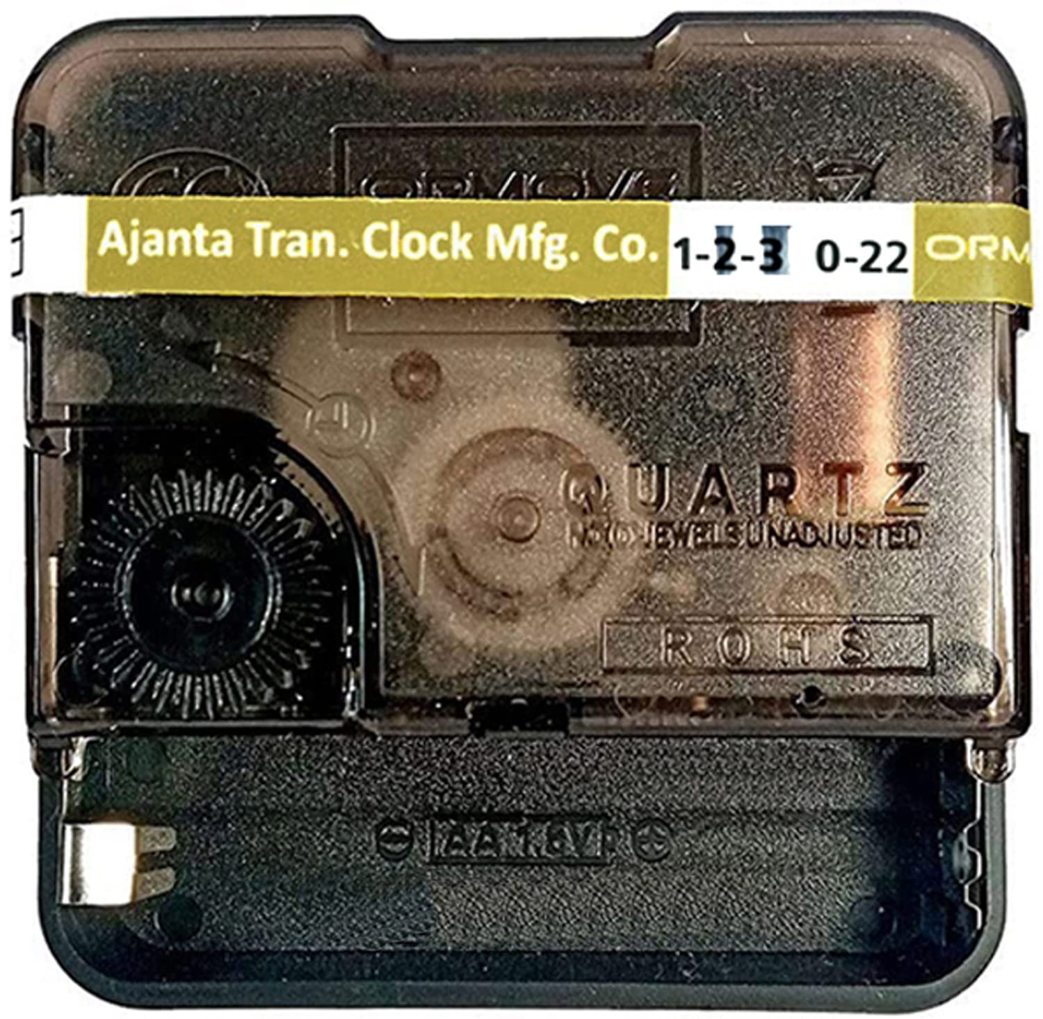 YONOTA® Ajanta Mfg. Quartz Plastic Ticking Movement Machine for Wall Clock 12MM (Black)-picture-38