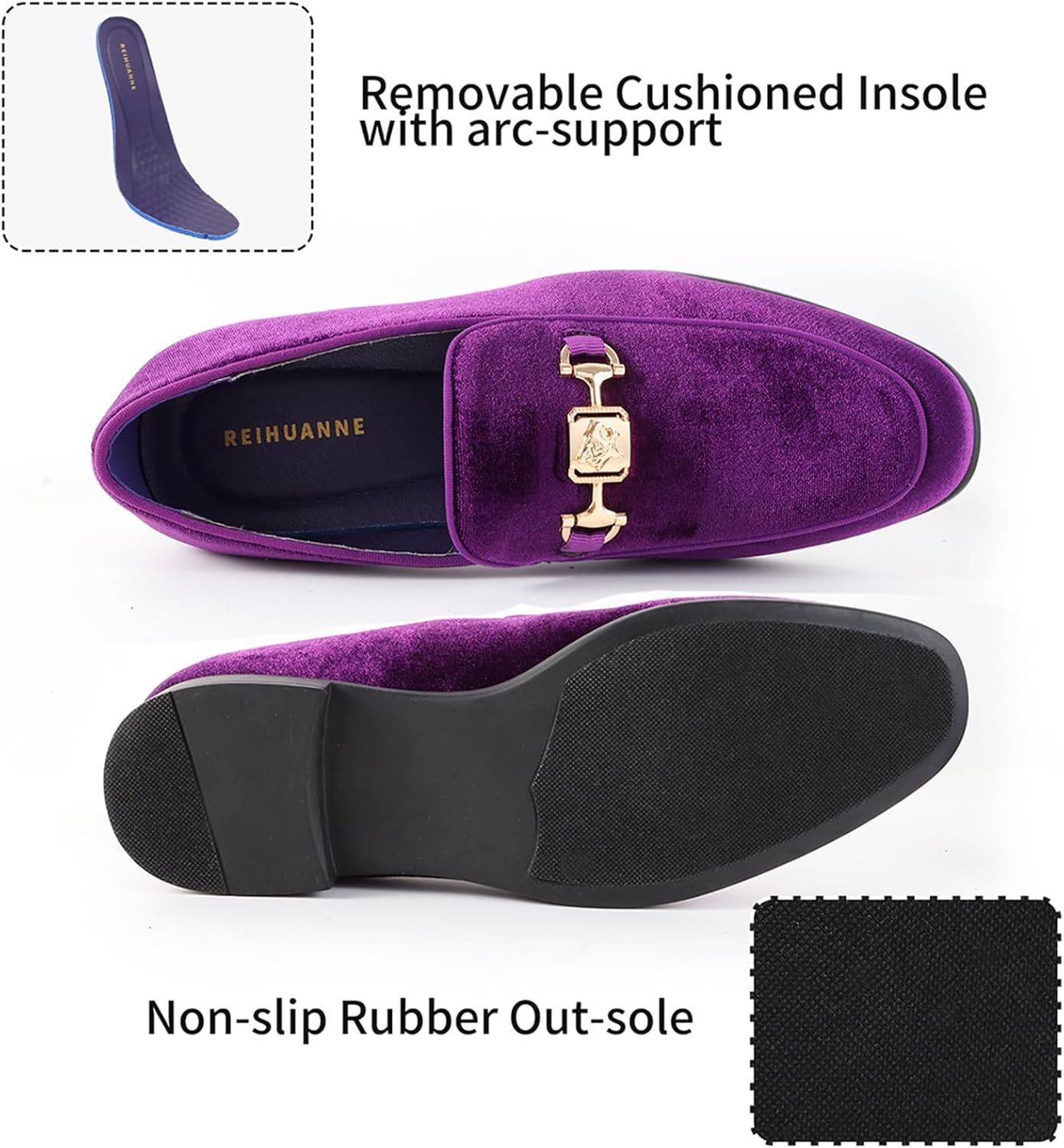 Men's Penny Slip-on Velvet Loafer Luxury Suede Tuxedo Dress Shoes Fancy Smoking Slipper Party Prom Wedding Shoes Comfortable Lightweight - Image 6