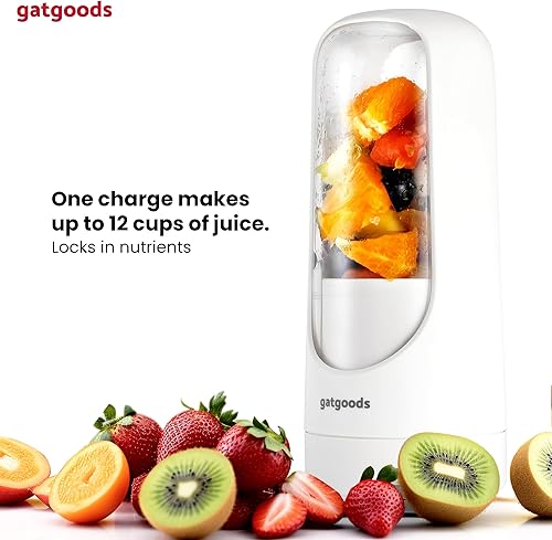 Miniatura 6 de Licuadora portátil, inalámbrica, pequeña licuadora personal de 12 onzas para batidos y batidos, recargable USB-C, 45 vatios, sin BPA y apta para