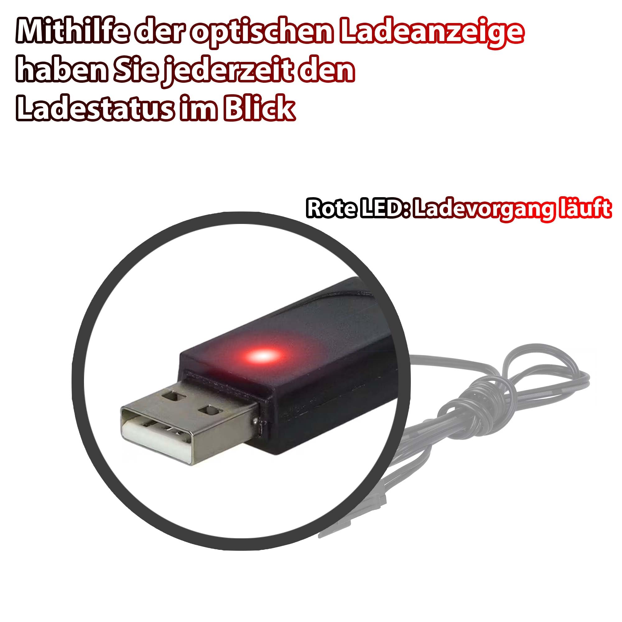 USB-Ladekabel Mit SM-2P Stecker – 7,2V, Für RC-Modelle, Drohnen, Ferngesteuerte Autos & Spielzeuge