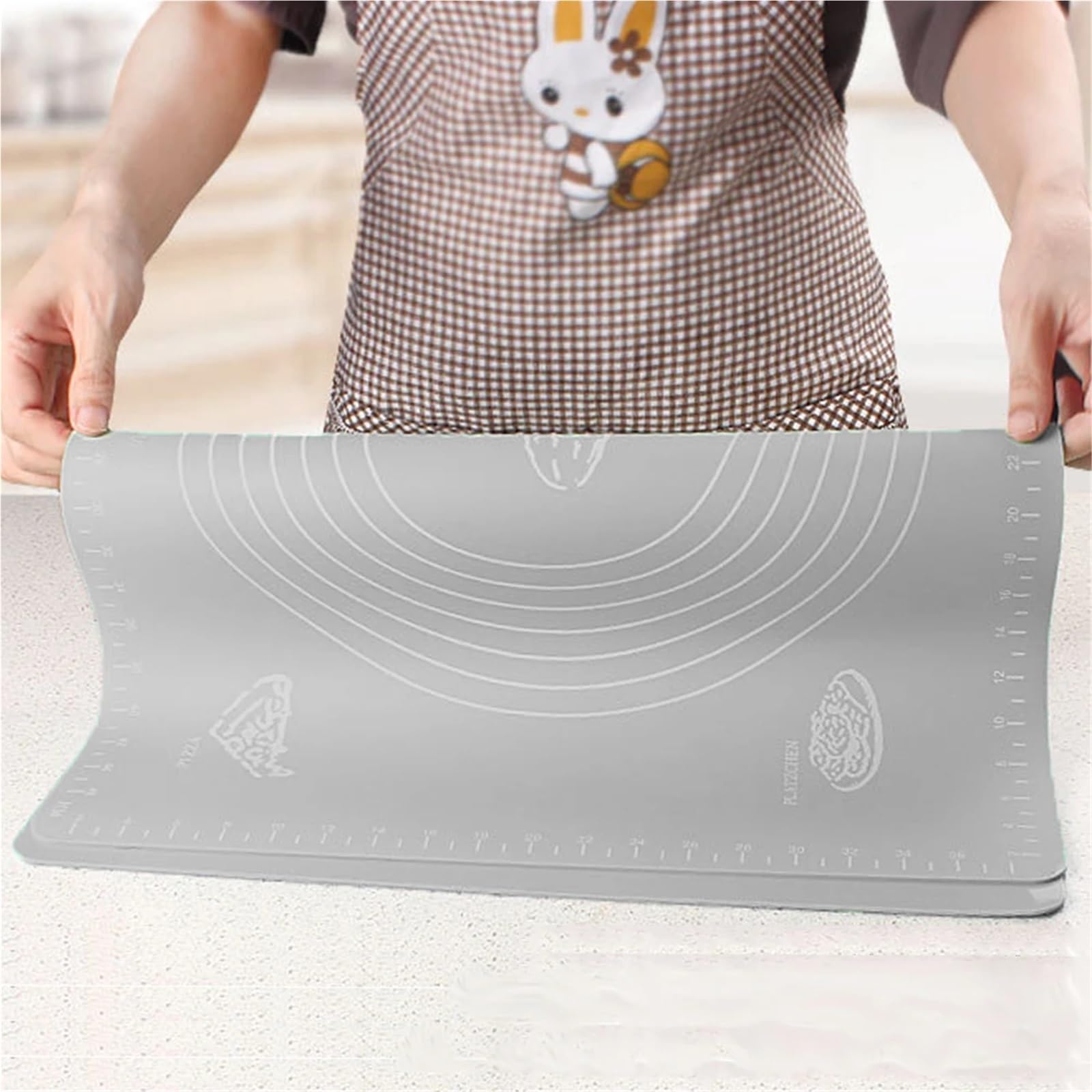Tapete De Silicona Para Hornear Tapete de silicona for repostería, extra grueso, antiadherente, for hornear y amasar(70x50cm)