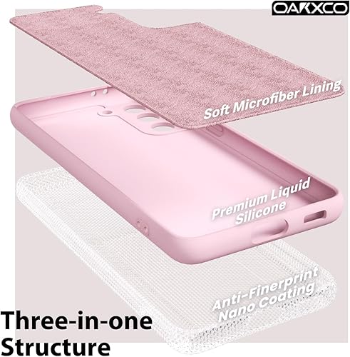 Miniatura 5 de oakxco Funda para teléfono Samsung Galaxy S21 de silicona líquida, bonita funda de gel suave de goma TPU lisa para mujeres y niñas, diseño estético,