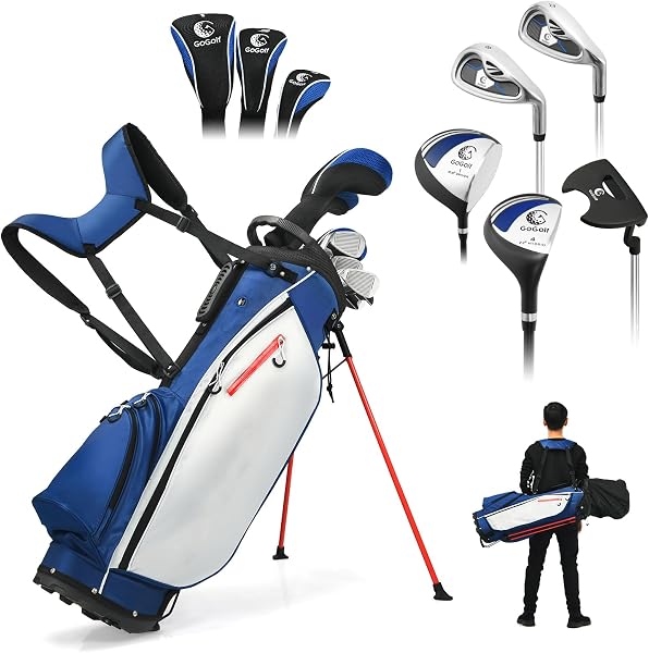 LIFEZEAL Ensemble complet de clubs de golf portable avec sac trépied