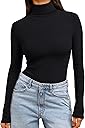 Trendy Queen Women's Turtleneck Long Sleeve Shirts Spring Fashion Basic Thermal Underwear Tops Winter Clothes 2026