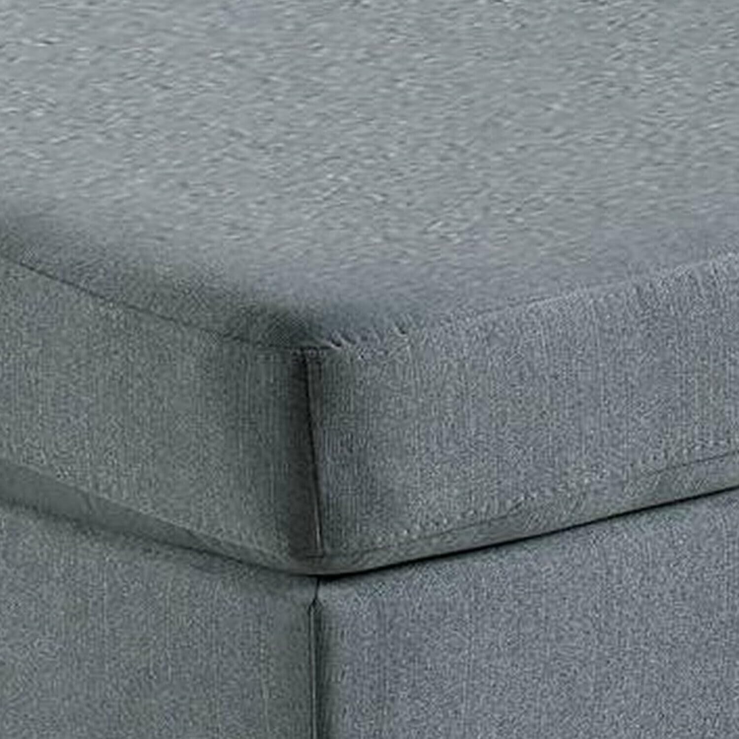 HomeStock Square Ottoman - Linen Upholstery, Plush Foam Seat, Modern Footrest - 32" L x 26" W x 19" H