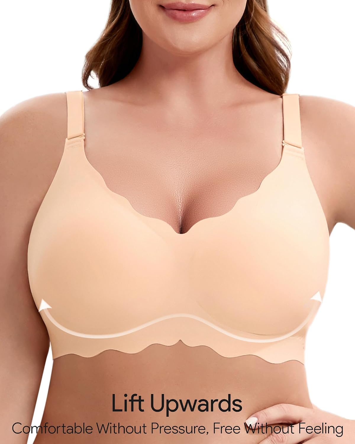  Seamless Jelly Bras for Women Wireless Push Up T-Shirt Bra Pack thumbnail
