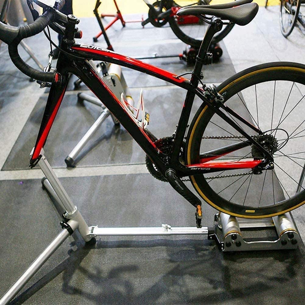 Bike Trainer Stand Indoor Riding Steel Pieghevole Bicycle Trainers Road Bicycle Esercizio Stand 4 velocità Resistenza Magnetica Stand per Biciclette da Strada e Montagna