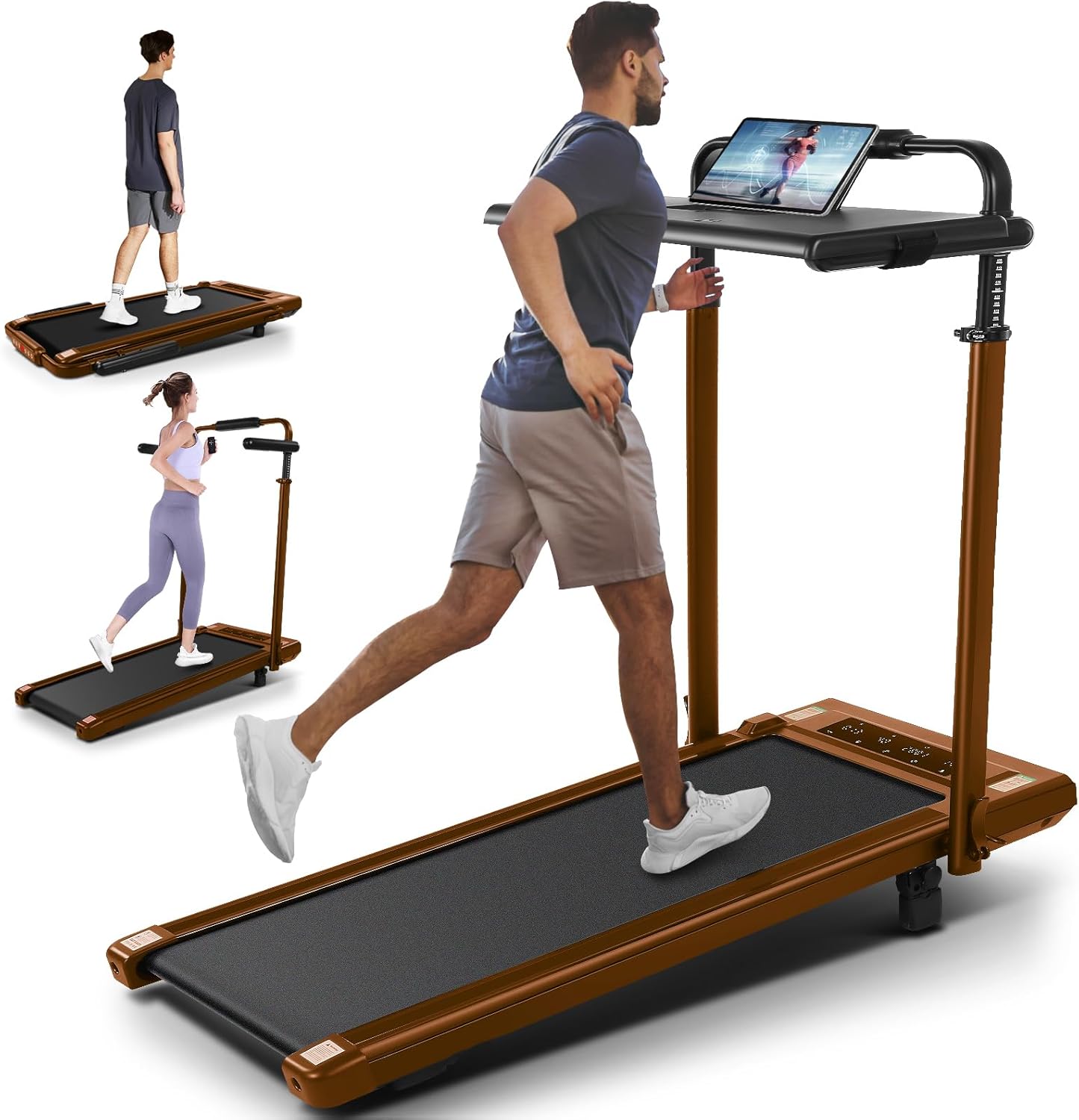 Caminadora Eléctrica Plegable 4.5 hp Inclinación Manual Verde Oscuro