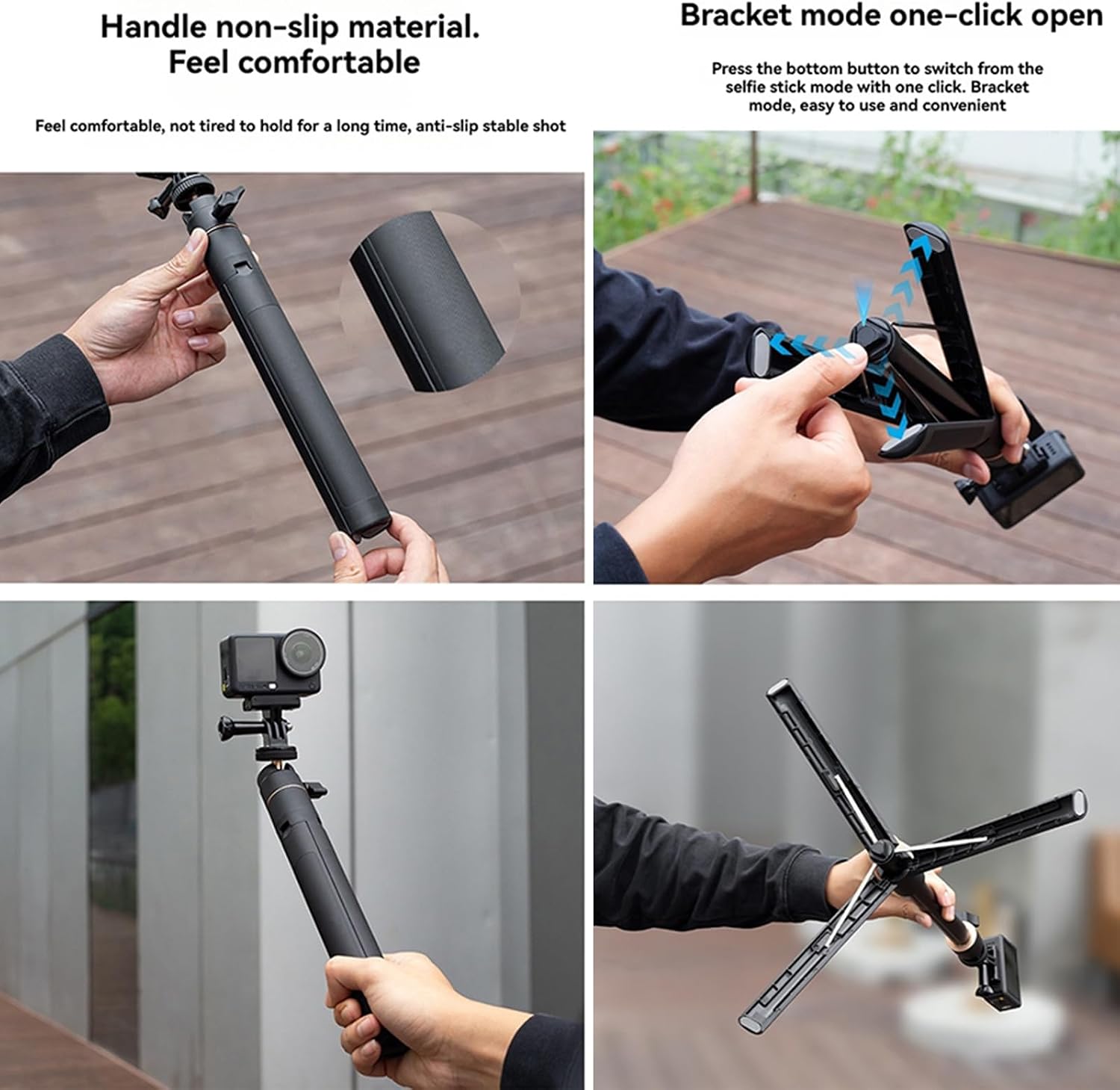 120cm Tripod & Selfie Stick for DJI Osmo Action 6, Expandable Selfie Stick Tripod Compatible with DJI Osmo Action 6 Accessories, Aluminium Alloy Multifunctional Extension Pole