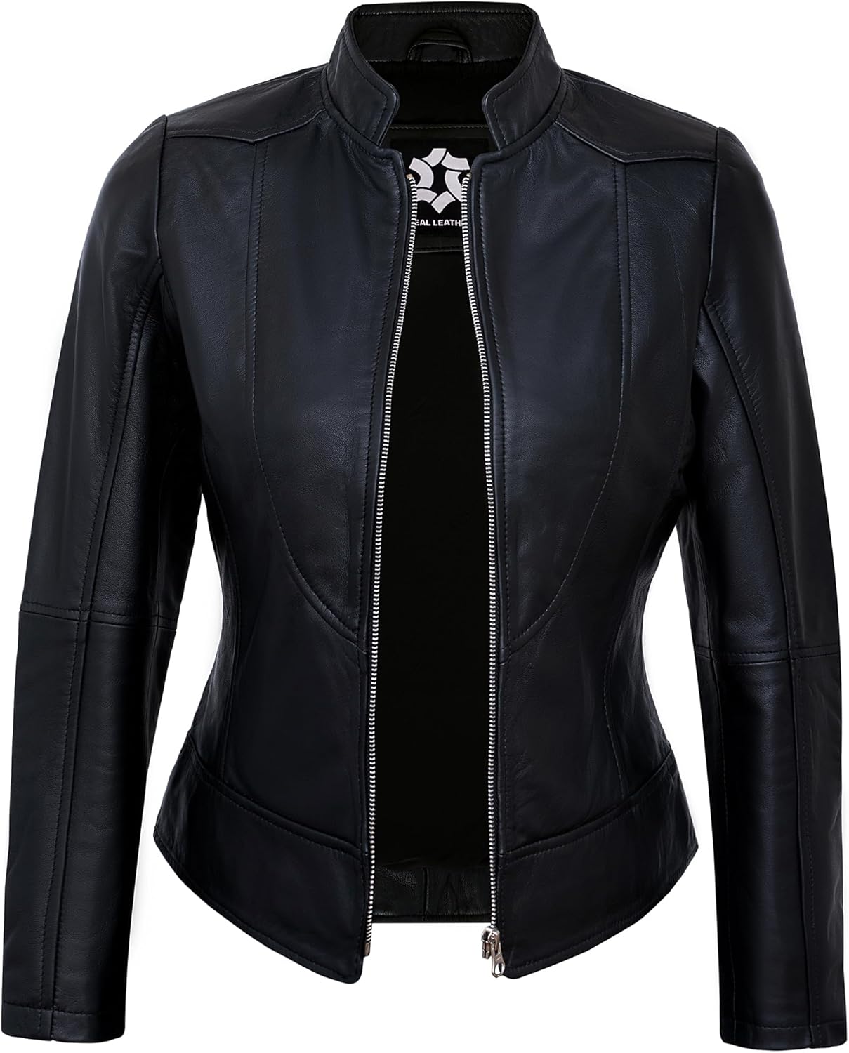 UrbanFocal Womens Leather Jackets - Real Lambskin Stylish Motorcycle Leather Jacket Women