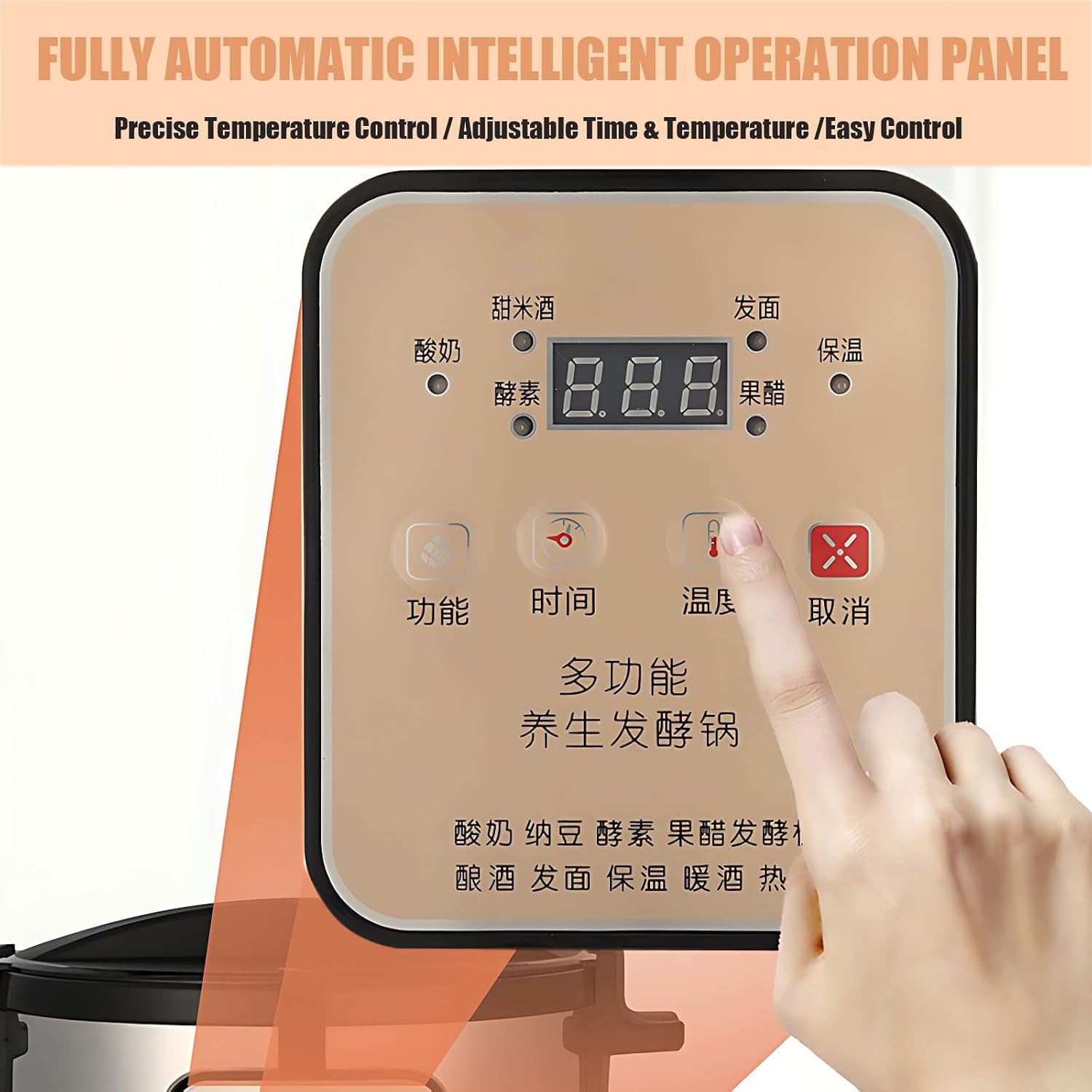 12/18LCommercial Fermentation Machine,Automatic Digital Yoghurt Machine,Greek Yogurt Maker,Stainless Steel Inner Pot,Time and Temperature Control for Organic Yogurt,Cheese, Fruit Wine 12L